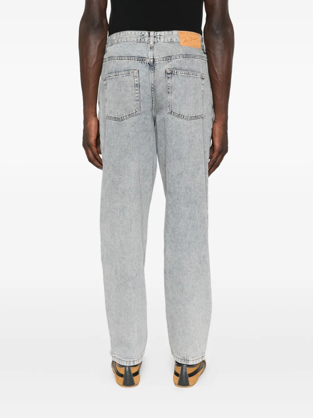 Les Deux Ryder denim jeans met wassing Blauw