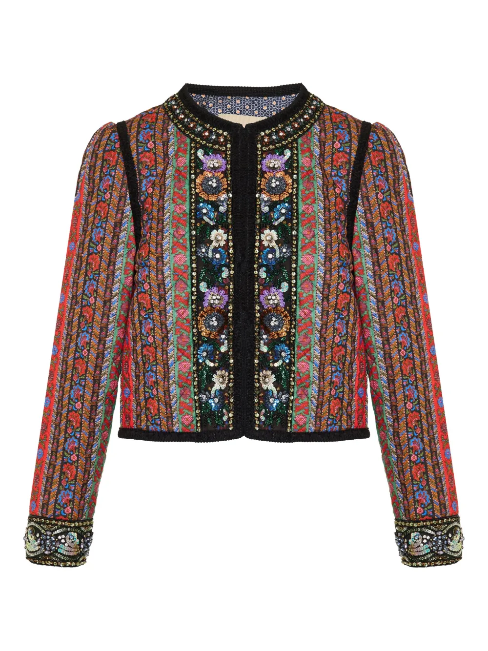 Valentino Garavani sequin-embellished floral jacket - レッド Valentino Garavani sequin-embellished floral jacket - レッド