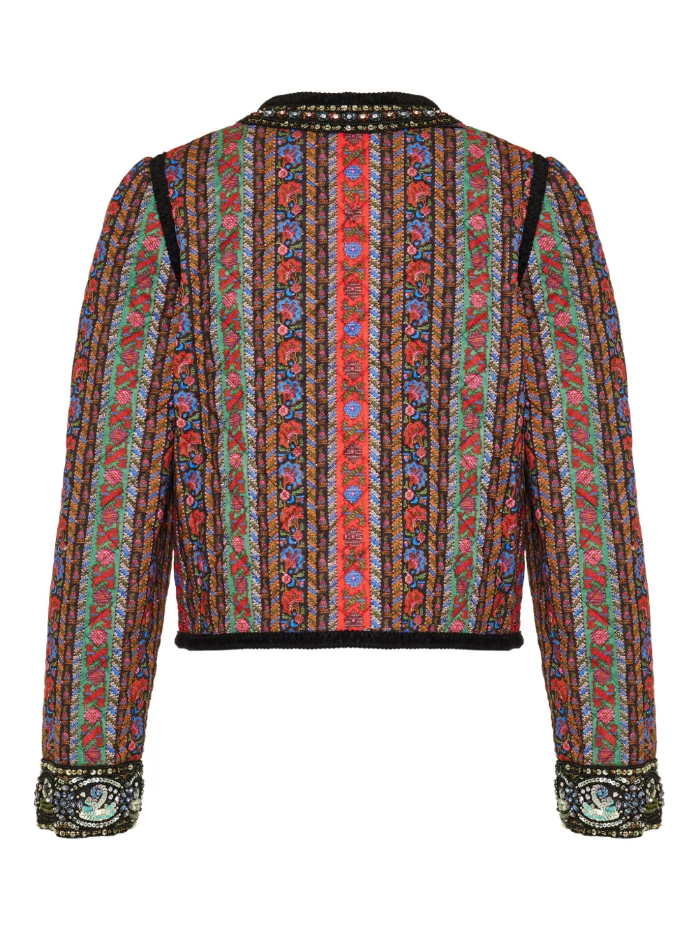 Valentino Sequin-embellished Floral Jacket In Multi