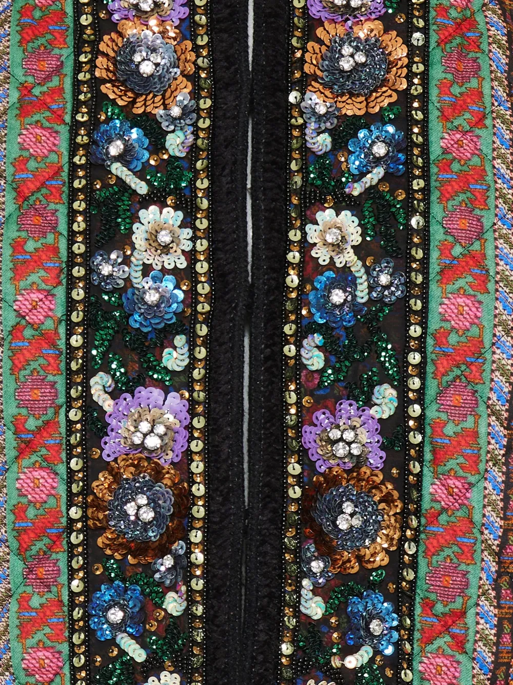 Valentino Sequin-embellished Floral Jacket In Multi