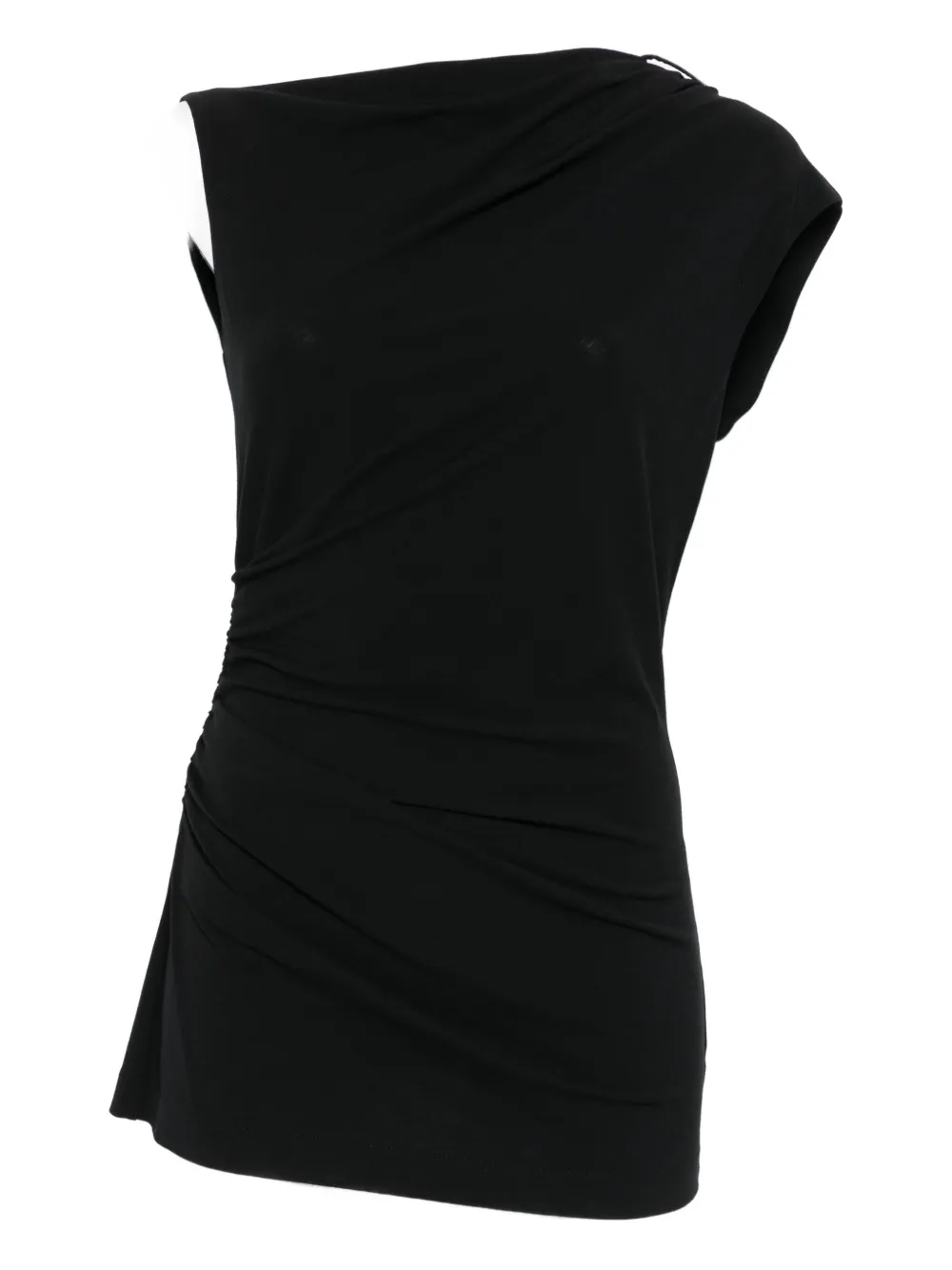 Brunello Cucinelli asymmetric draped top | Black | Image 1