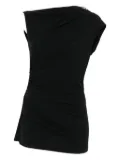 Brunello Cucinelli asymmetric draped top - Black