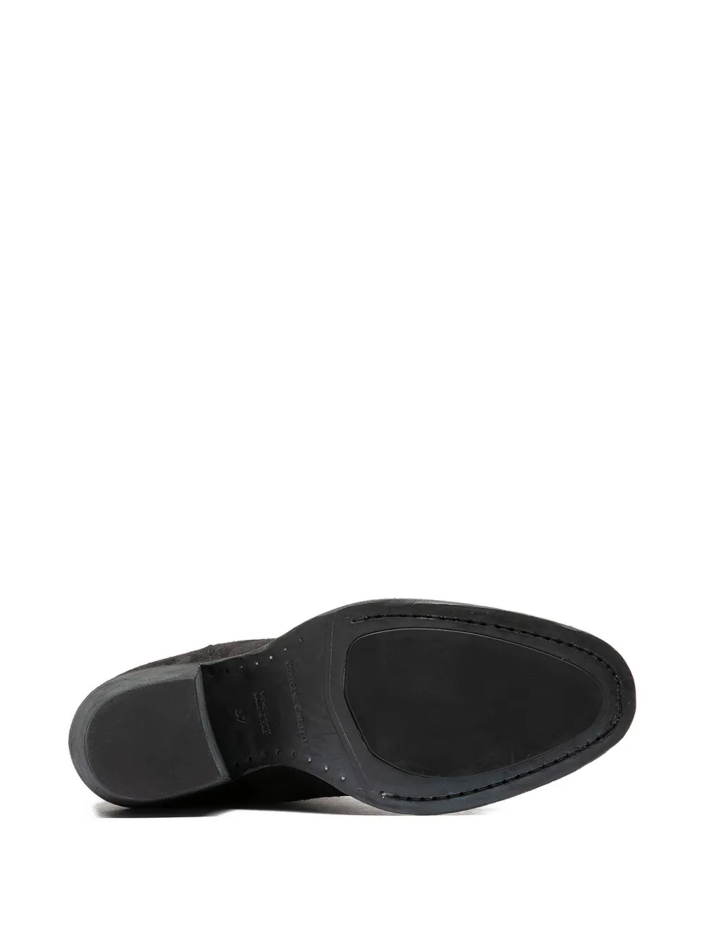 Officine Creative Sydne zip suede boots Black