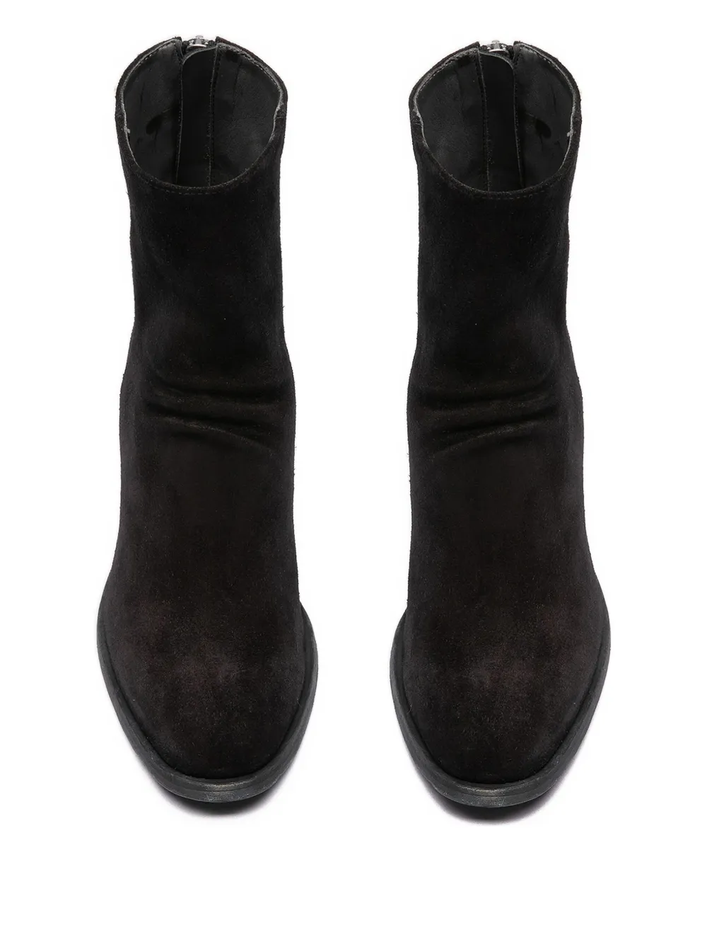 Officine Creative Sydne zip suede boots Black