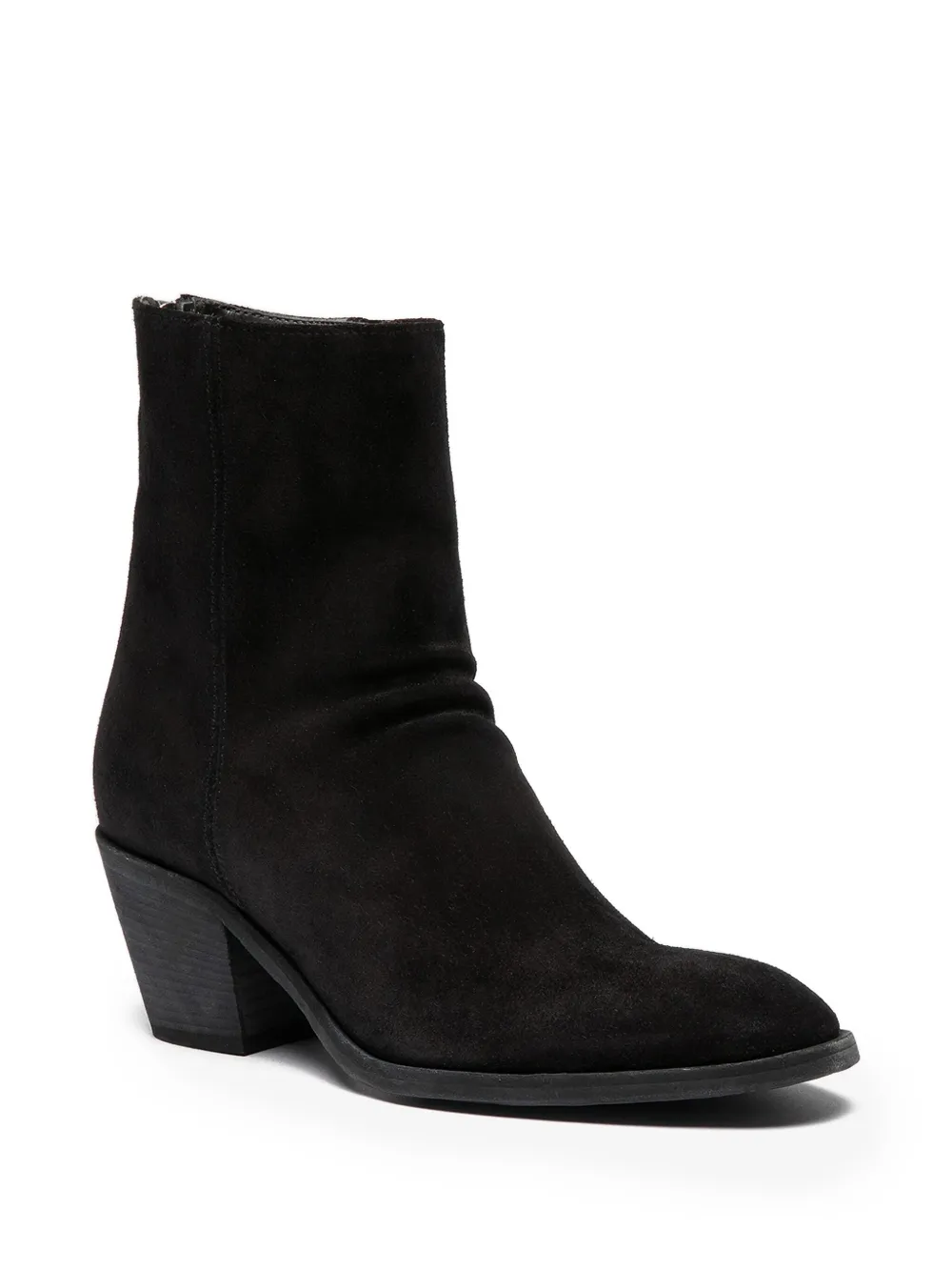 Officine Creative Sydne zip suede boots Black