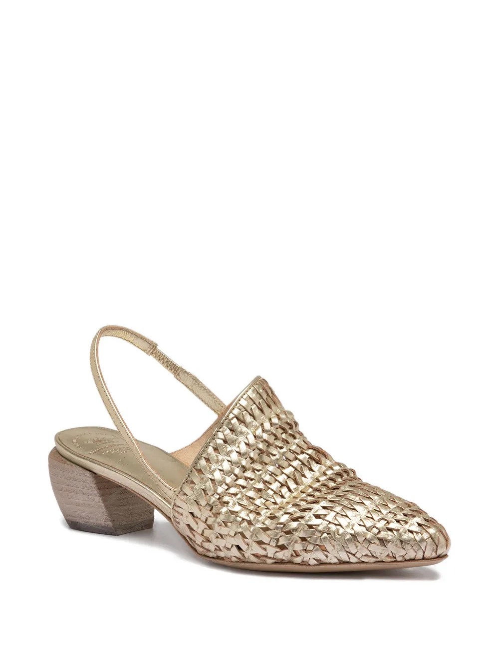 Officine Creative 50 mm geweven slingback muiltjes Bruin