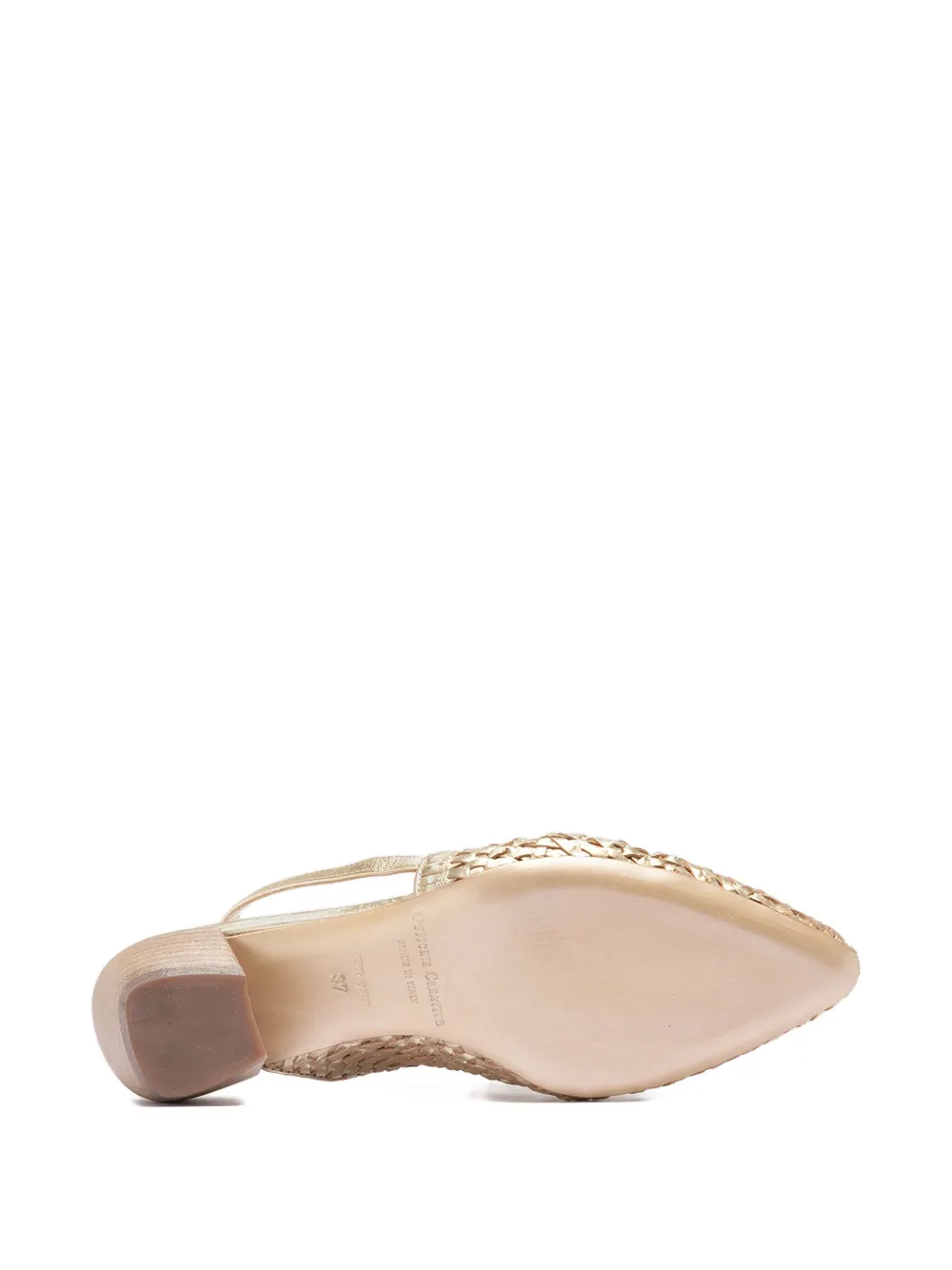 Officine Creative 50 mm geweven slingback muiltjes Bruin