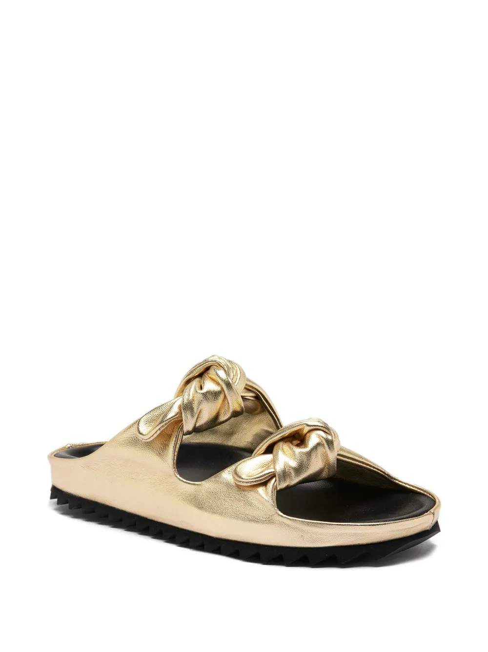 Officine Creative Pelagie 010 geknoopte leren sandalen Goud