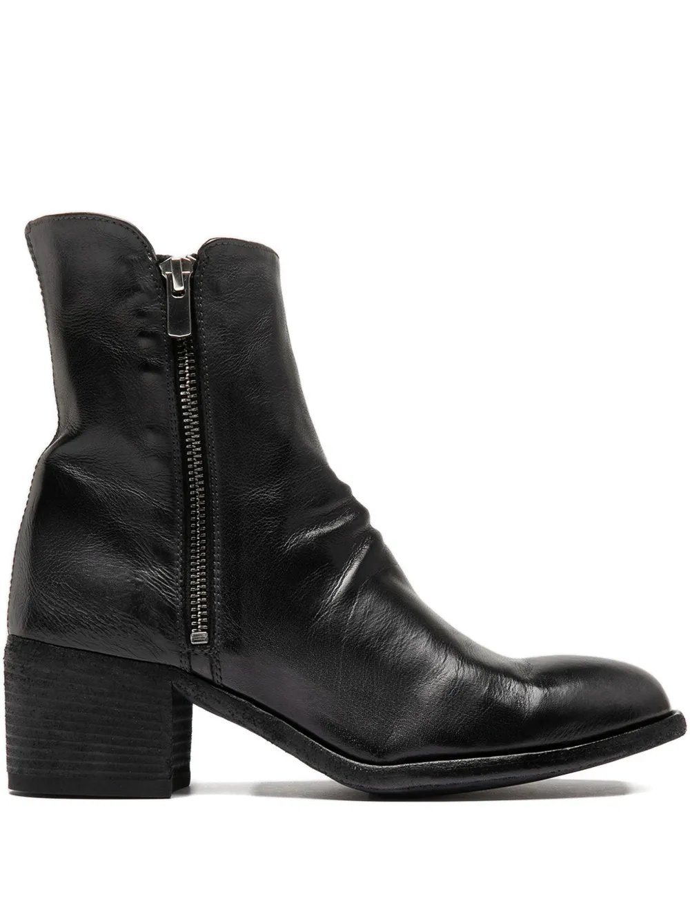 Officine Creative 55mm Denner zip boots Black