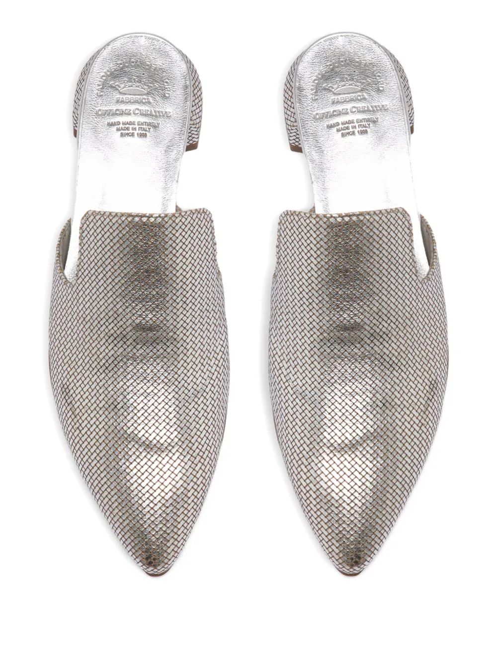Officine Creative woven leather mules Grey