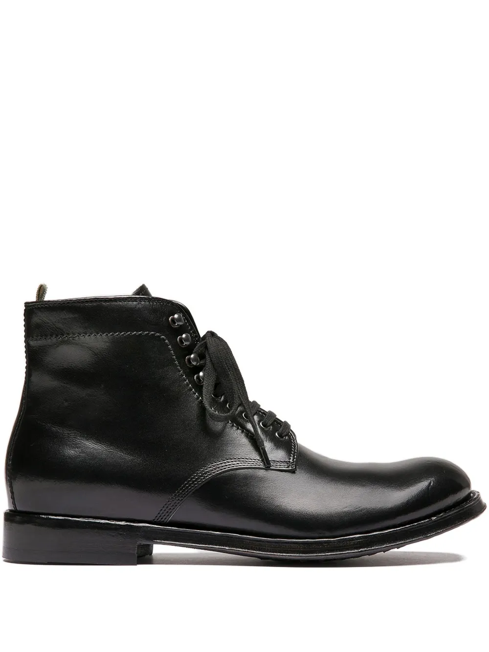 Officine Creative lace-up leather boots Black
