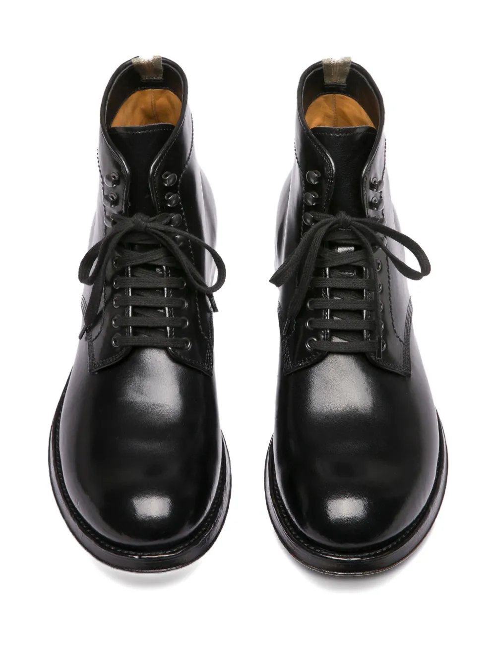 Officine Creative lace-up leather boots Black