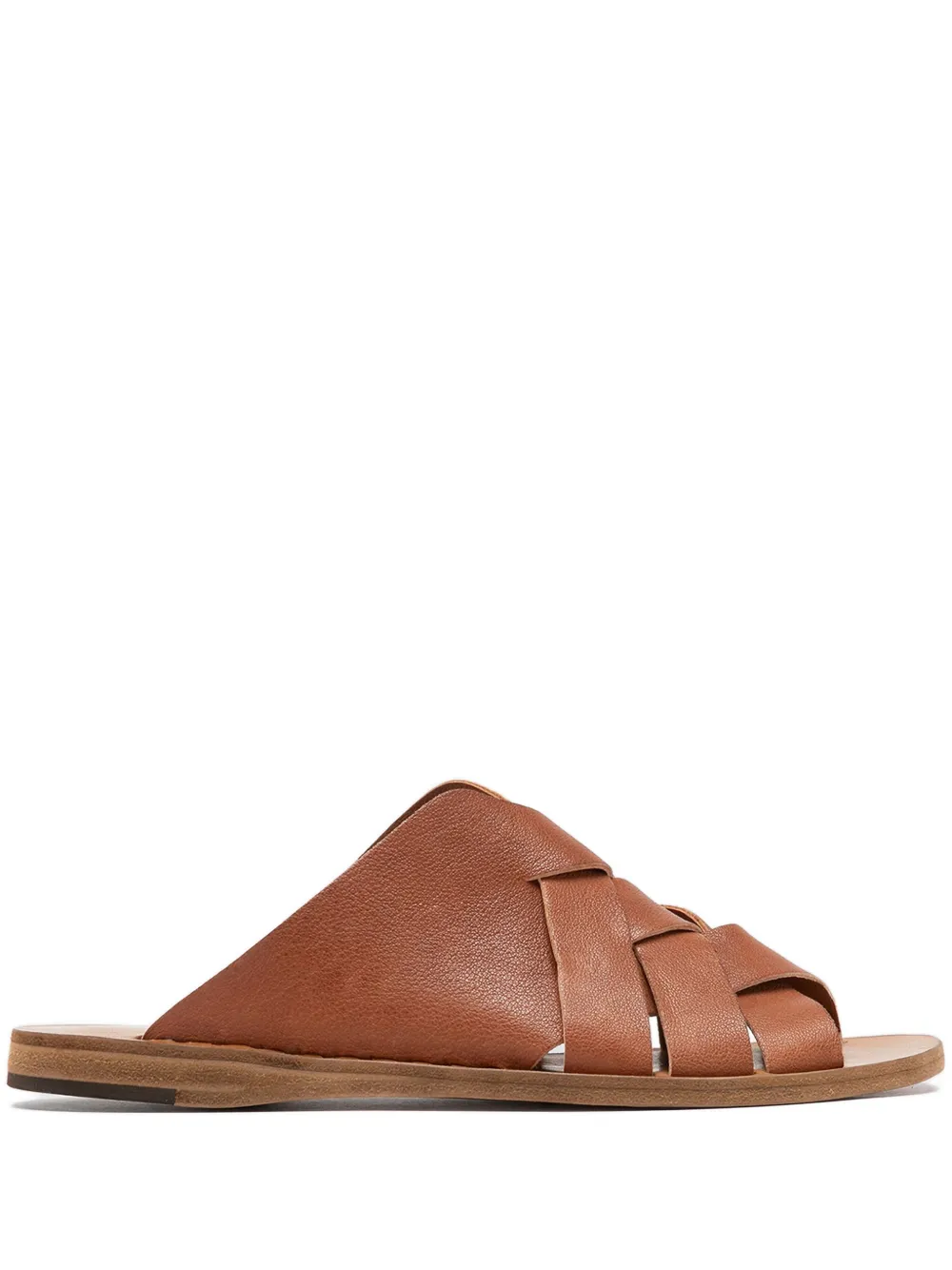 Officine Creative Itaca 049 braided leather sandals Brown