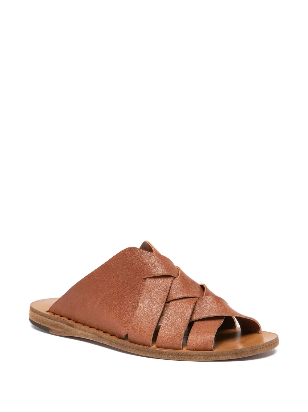 Officine Creative Itaca 049 braided leather sandals Brown