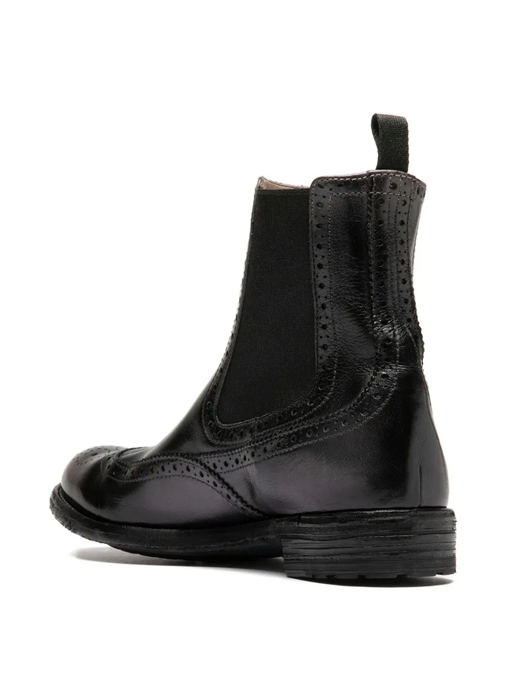 Officine Creative Lexikon 151 elastic-panel brogue boots Black