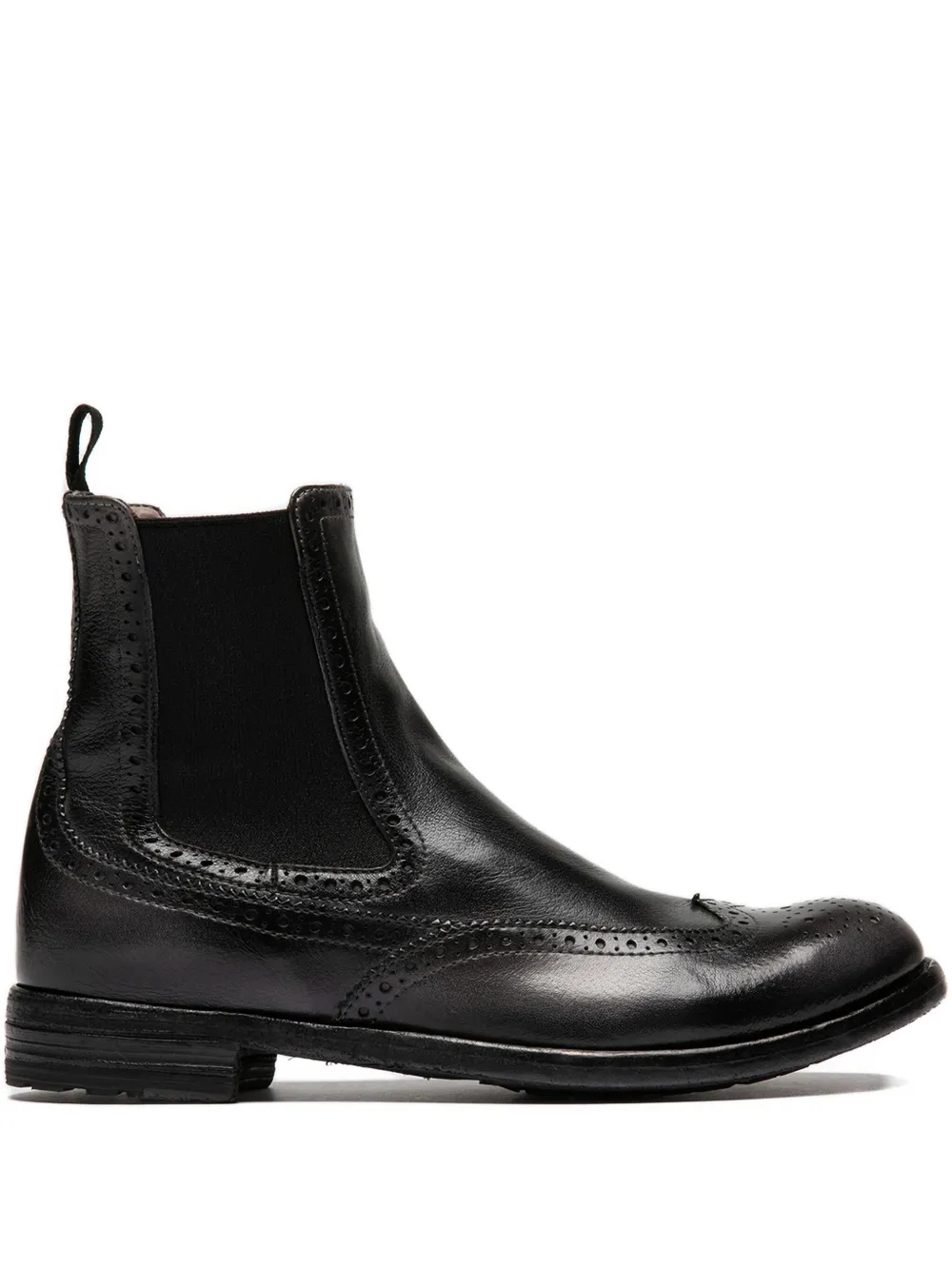 Officine Creative Lexikon 151 elastic-panel brogue boots Black