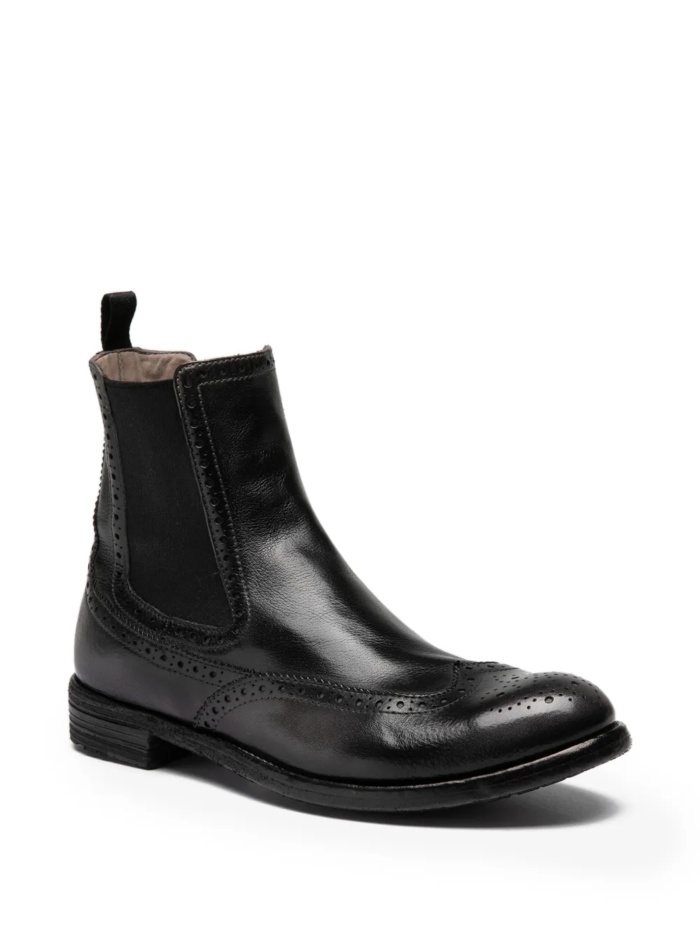 Officine Creative Lexikon 151 elastic-panel brogue boots Black