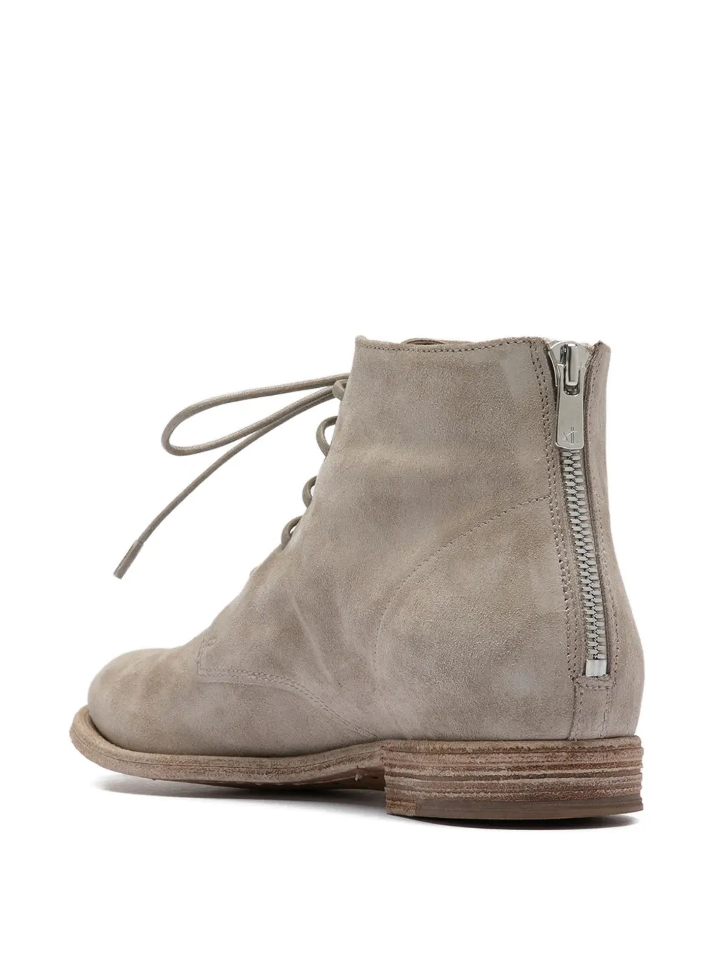 Officine Creative Lexikon Lace-up Zip Boots In Gray