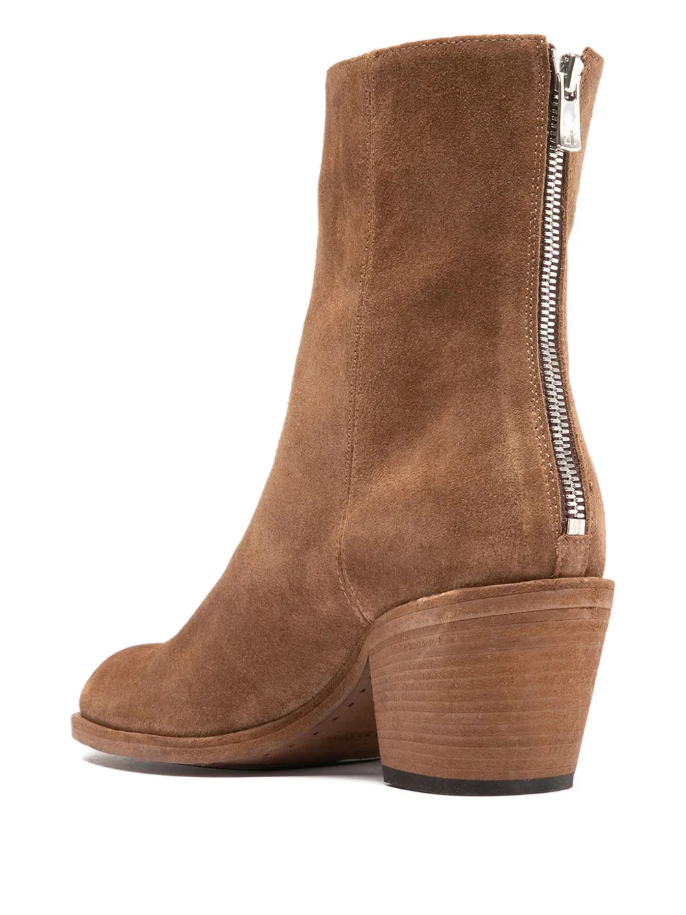 Officine Creative Sydne zip suede boots Brown