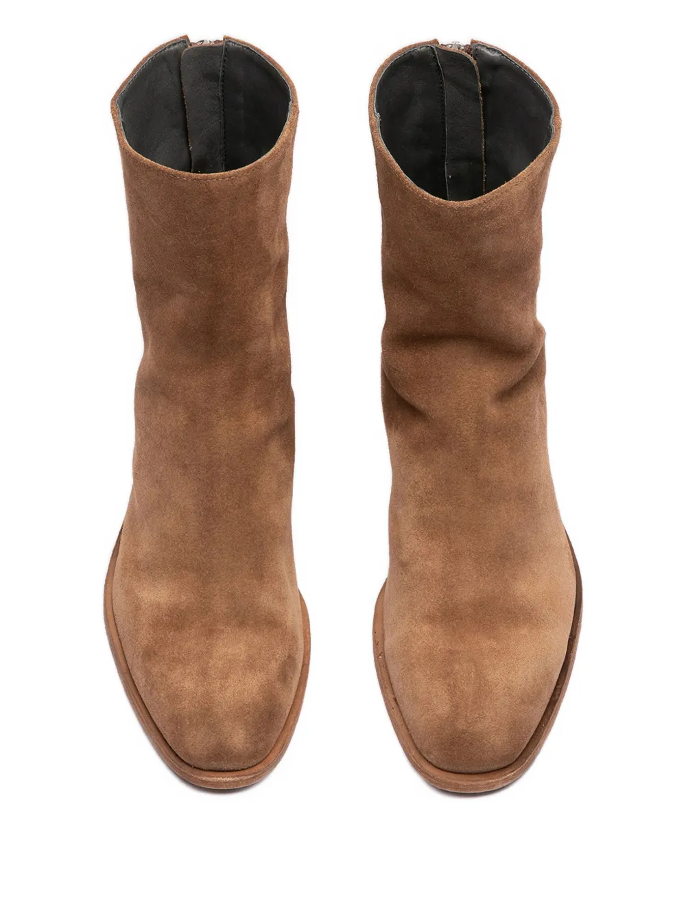 Officine Creative Sydne zip suede boots Brown