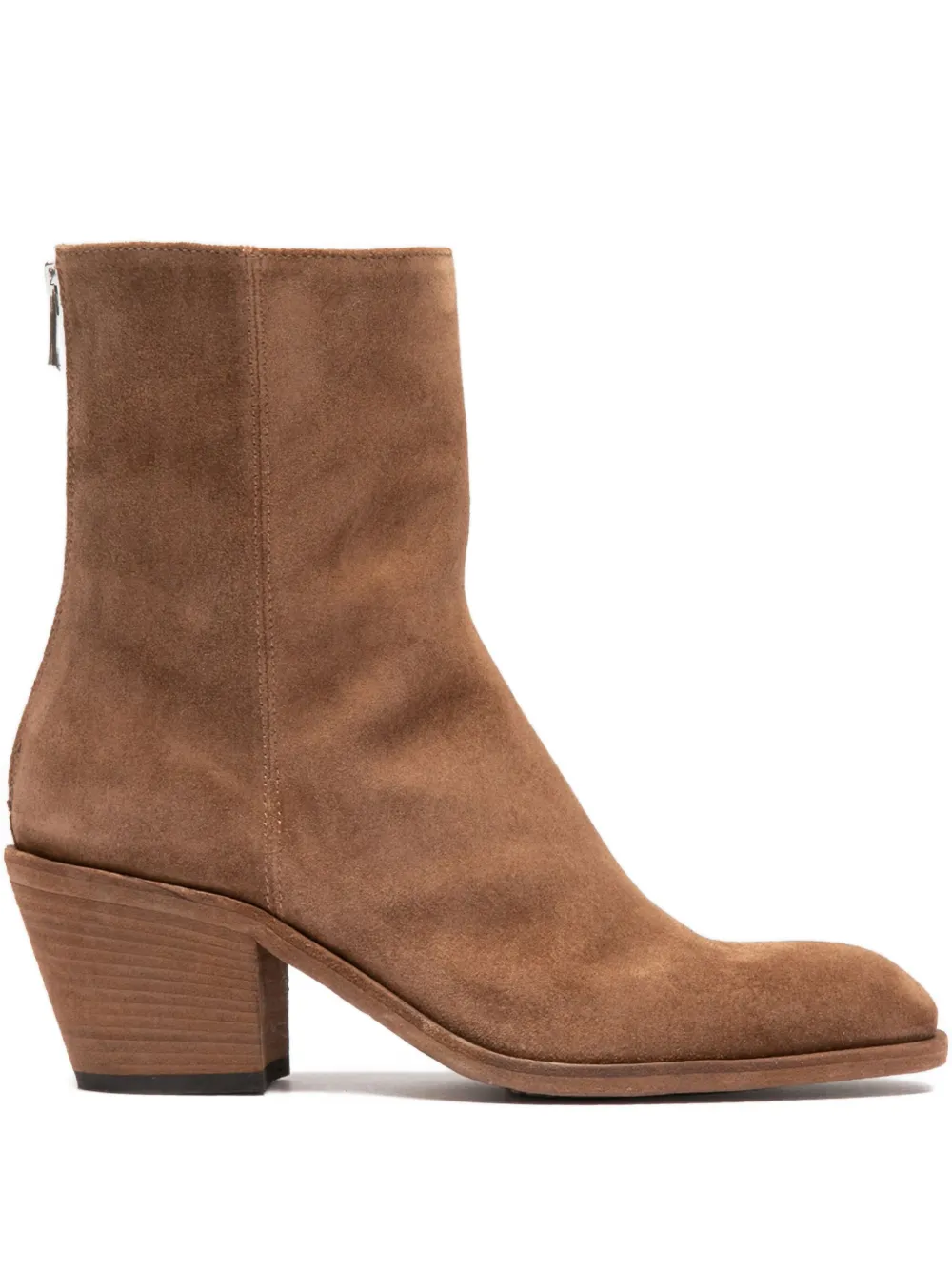 Officine Creative Sydne zip suede boots Brown