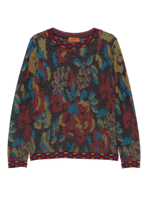 Missoni Pre-Owned 1990s floral-print ribbed sweater