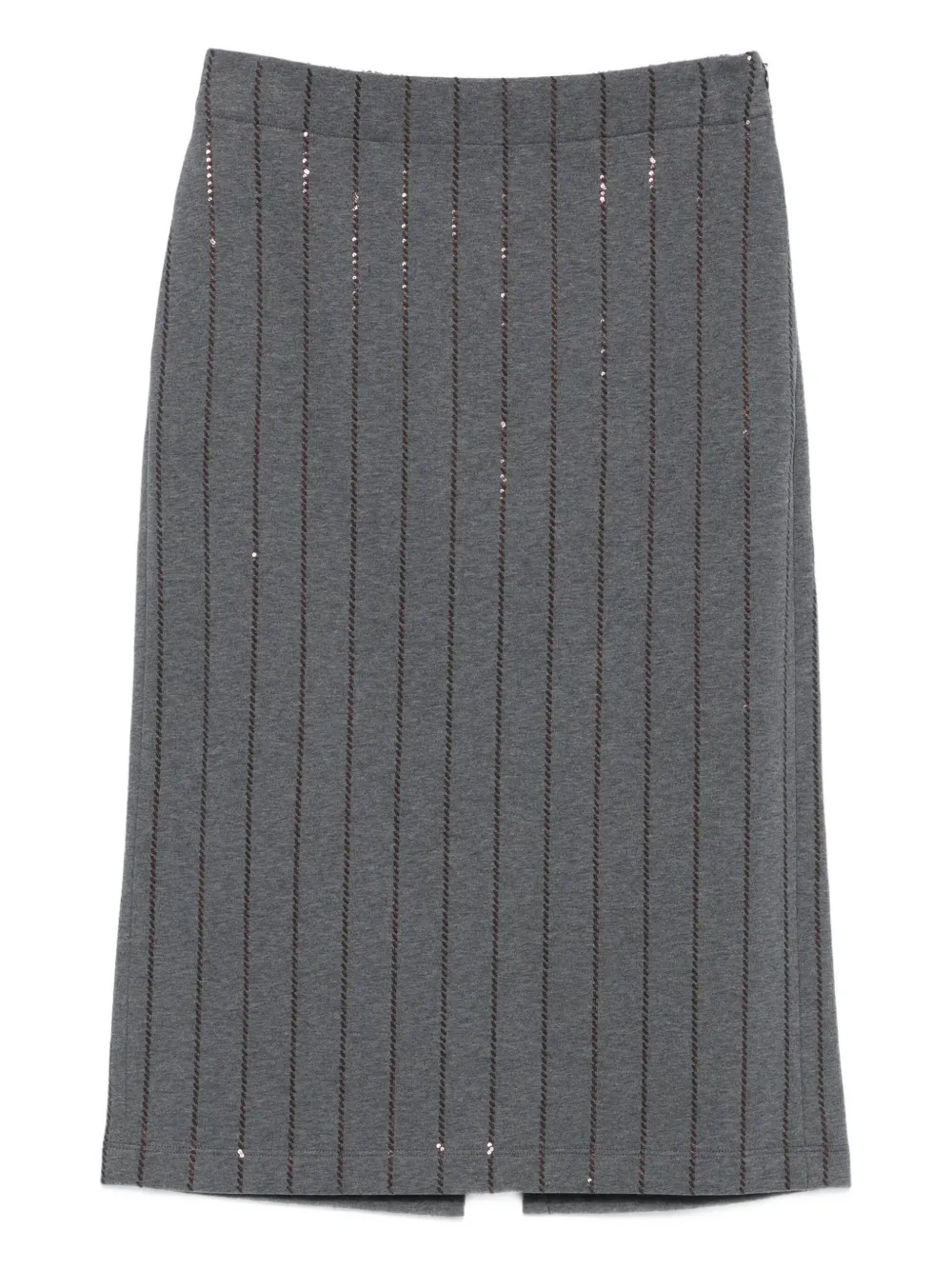 Brunello Cucinelli embellished midi pencil skirt Grijs