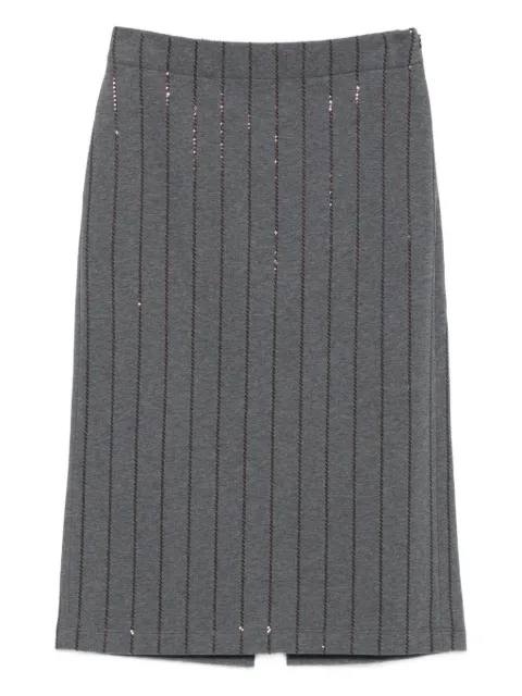 Brunello Cucinelli embellished midi pencil skirt
