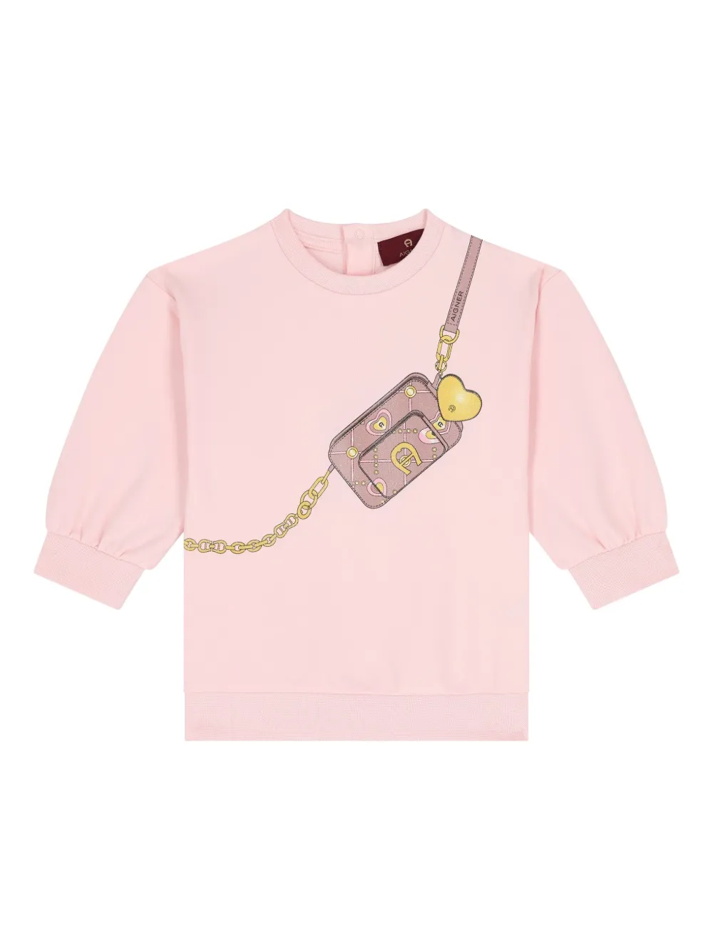 Aigner Kids cross body bag print sweatshirt Roze