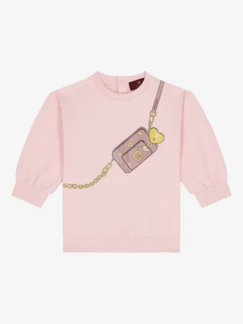 Aigner Kids sudadera con bolsa crossbody estampada