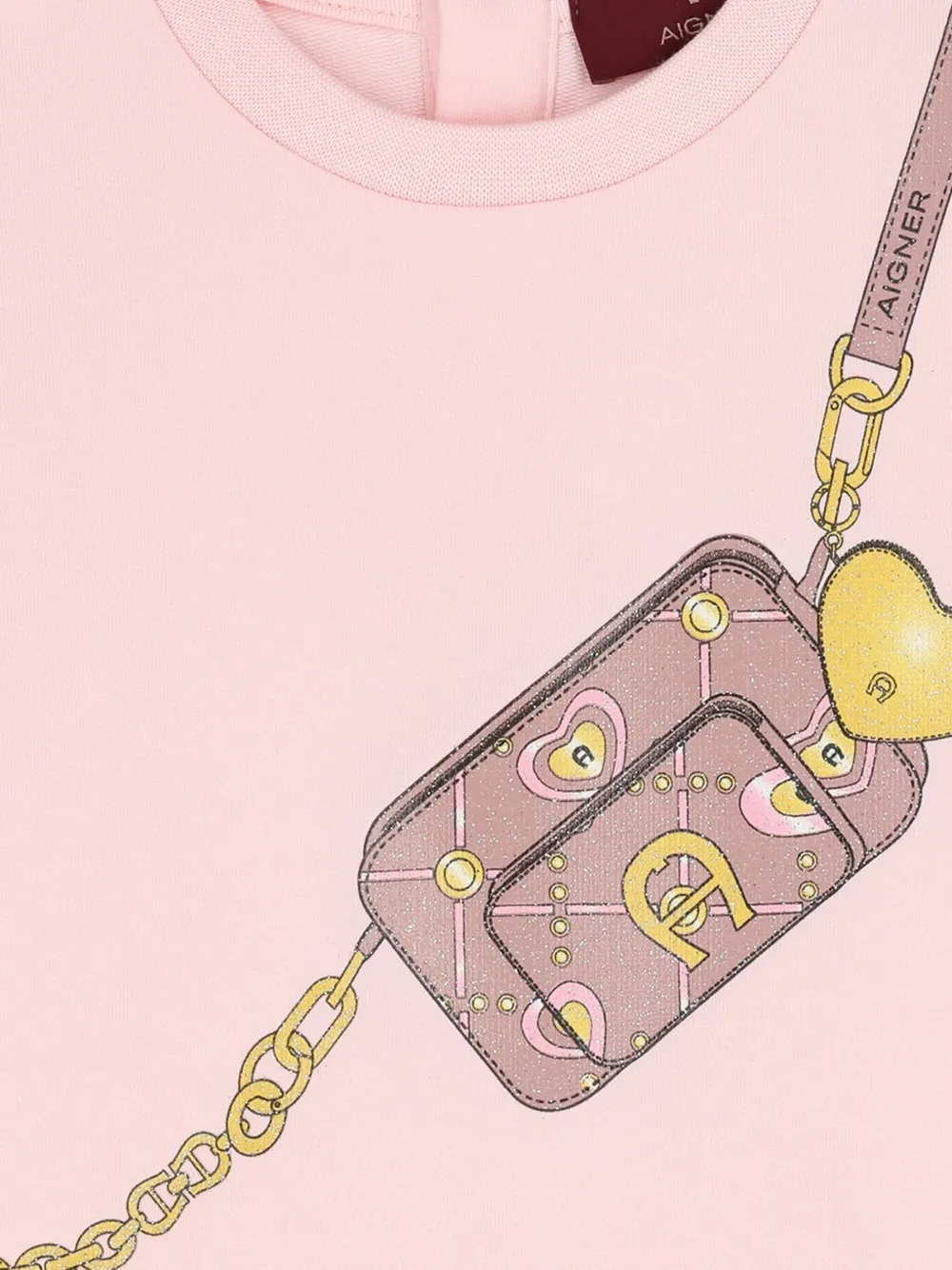 Aigner Kids cross body bag print sweatshirt Roze