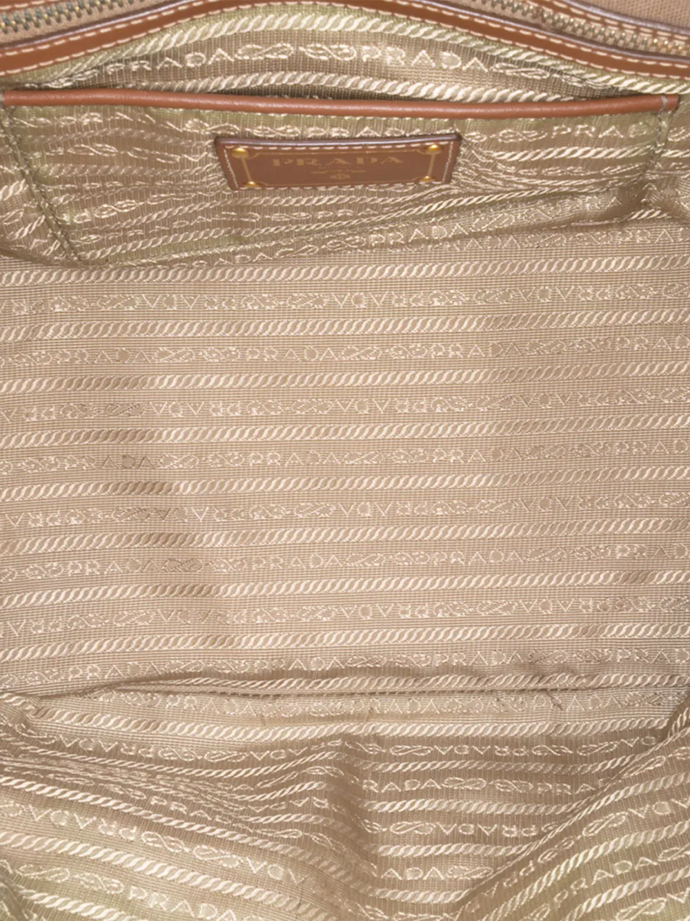 Pre-owned Prada 2013-2025 Canvas Canapa Logo Satchel In Brown