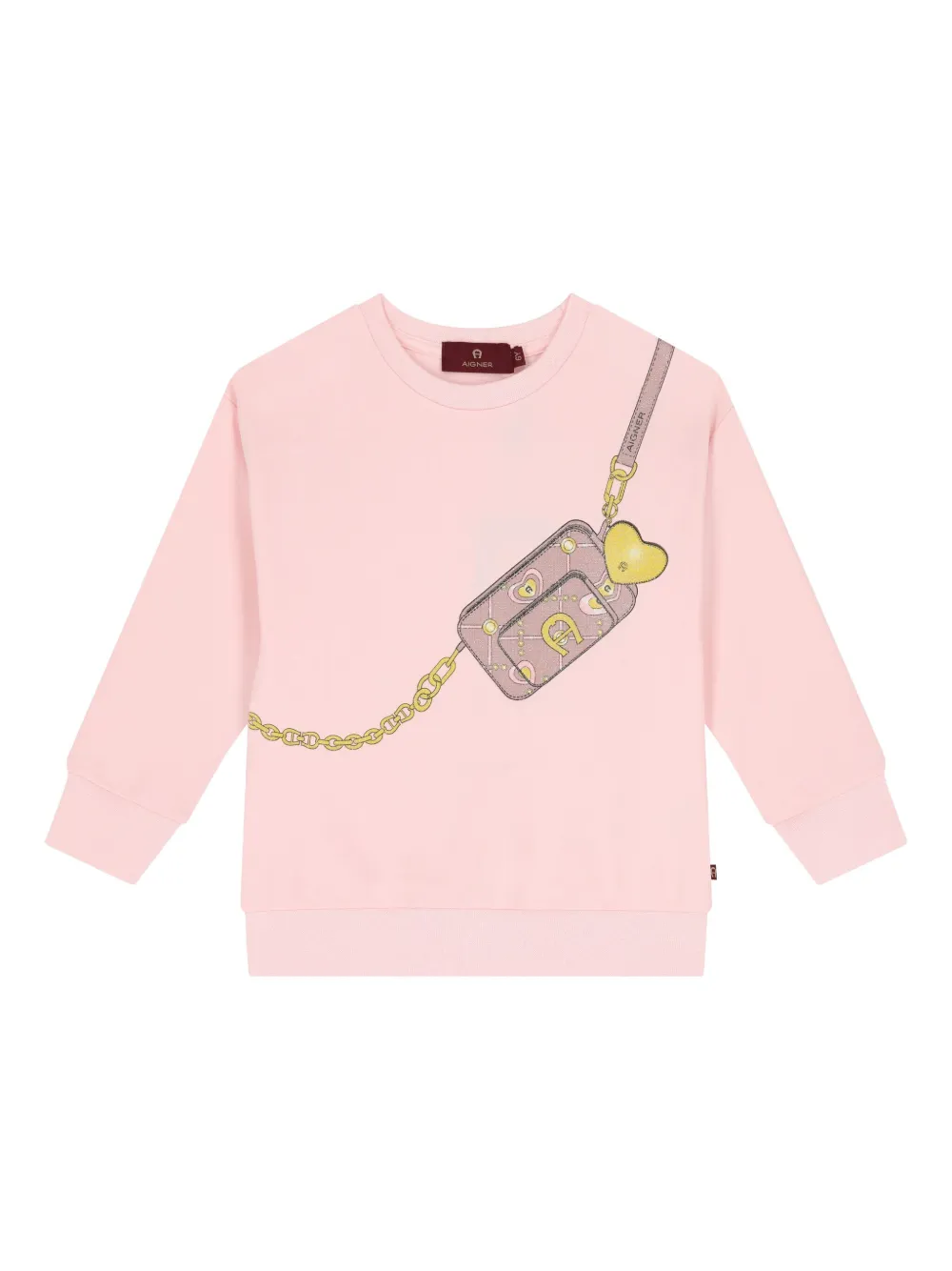 Aigner Kids cross body bag print sweatshirt Roze