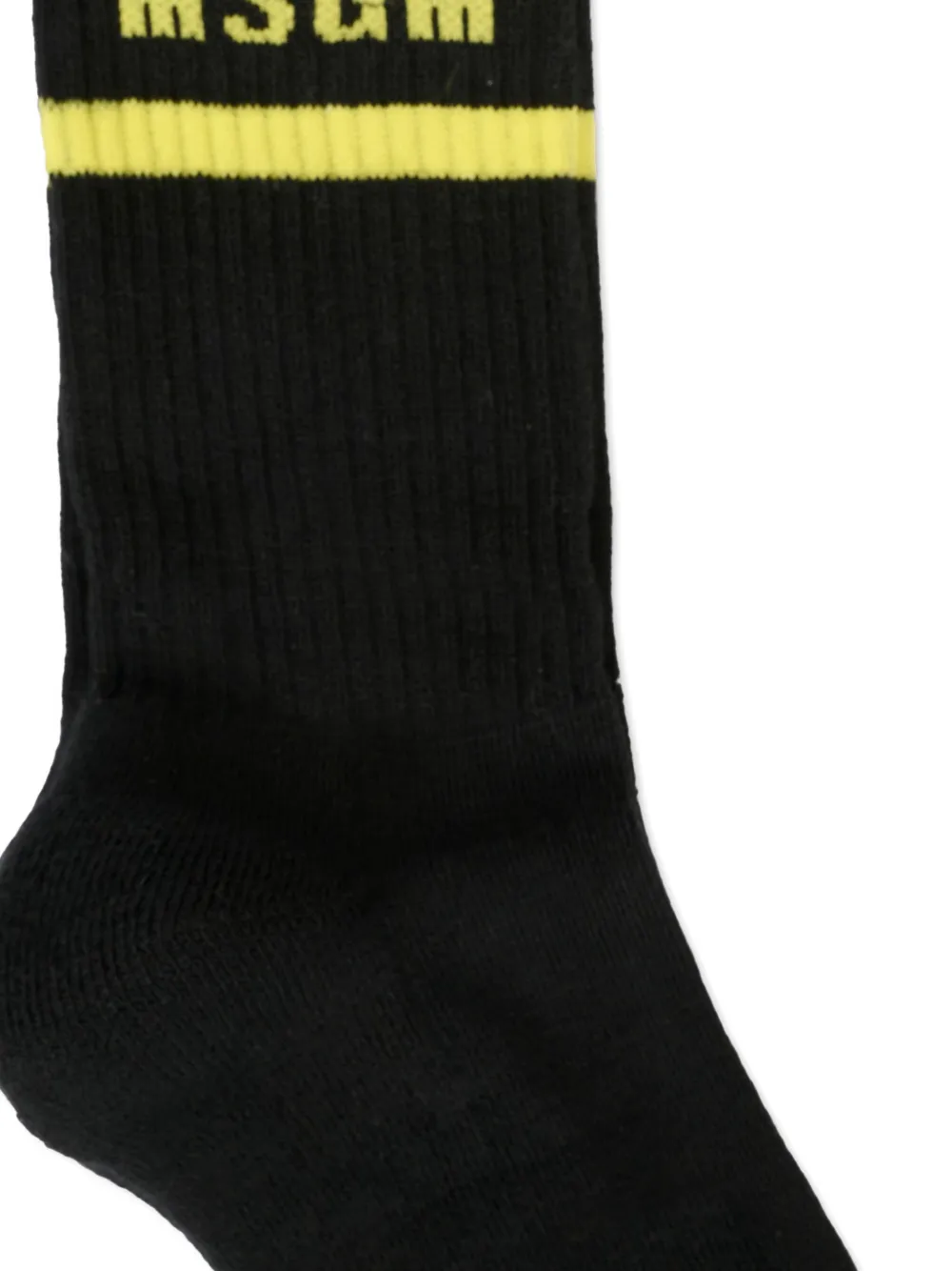 MSGM Kids logo-embellished socks Zwart