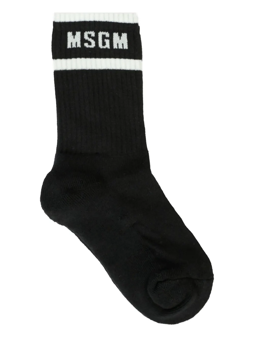 MSGM Kids logo-embroidered socks Zwart