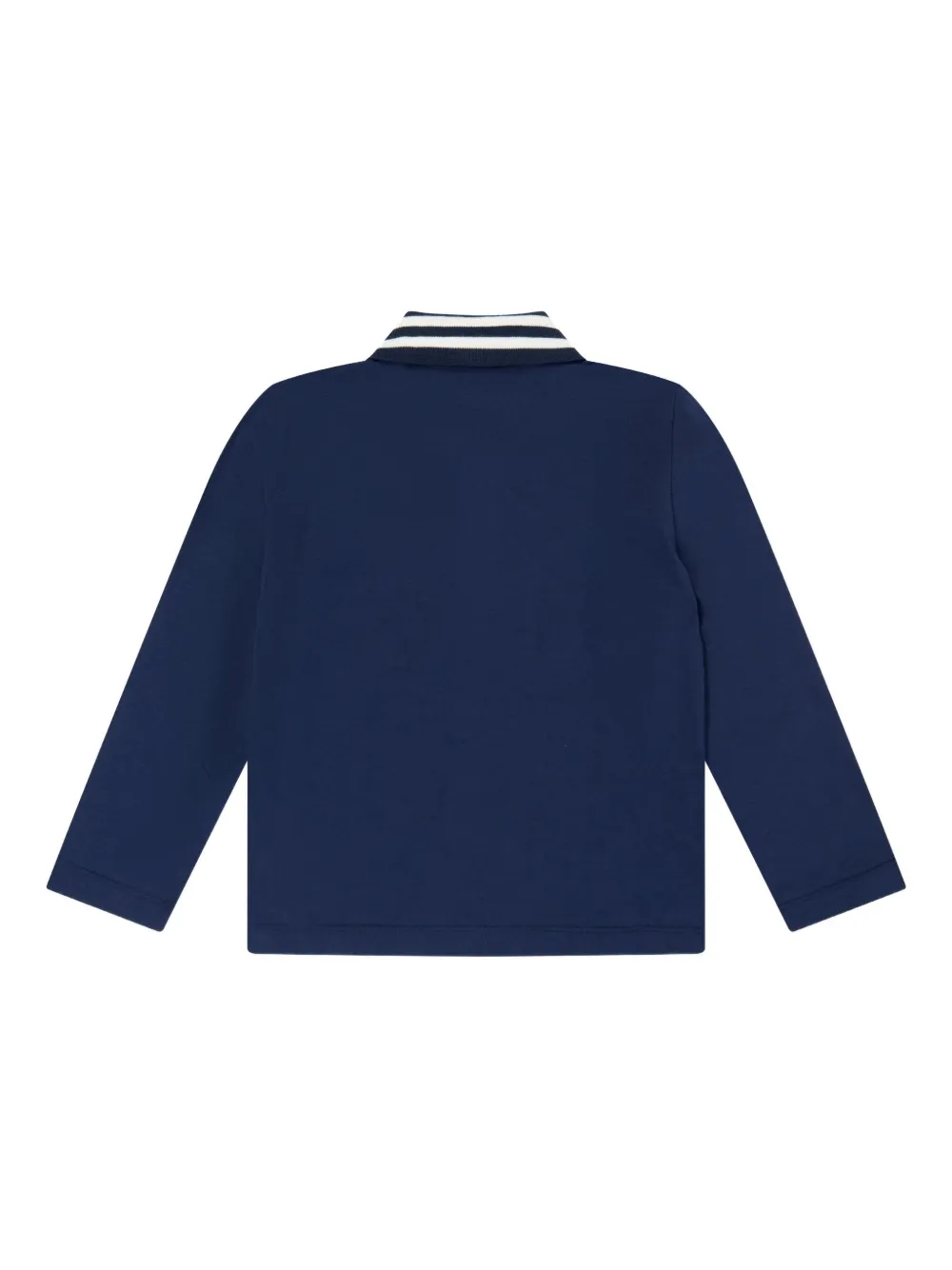 Fendi Kids striped-collar appliqué polo shirt | Boys Polo Shirts | Image 2