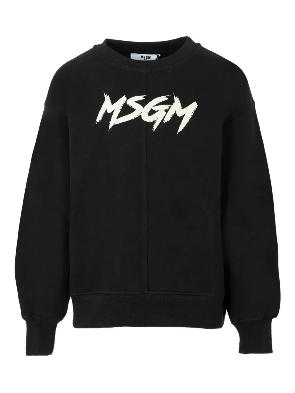 MSGM Kids logo-print cotton sweatshirt Zwart