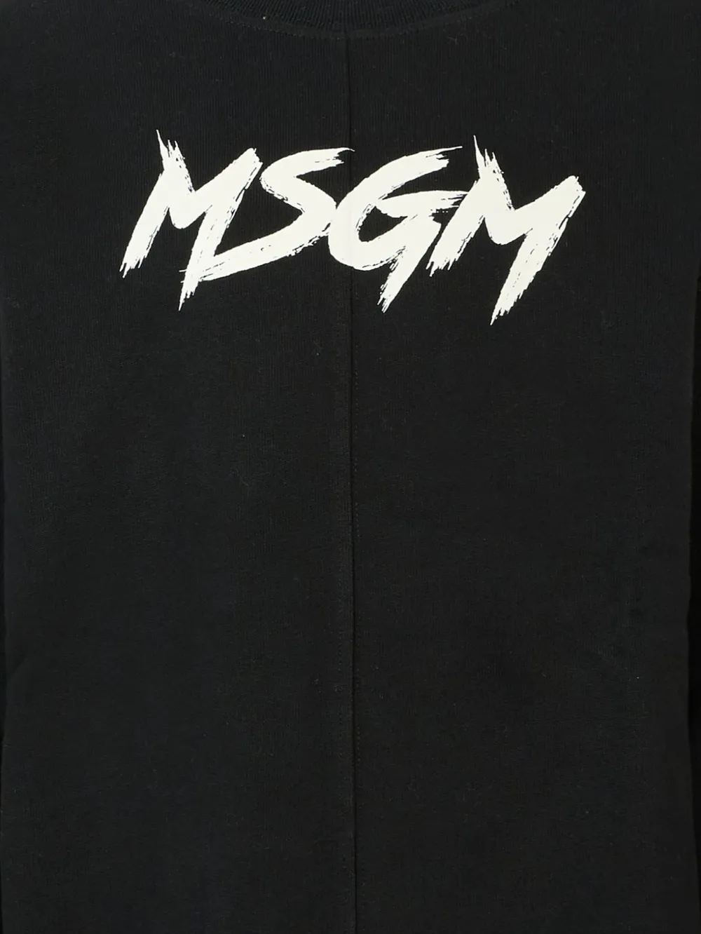 MSGM Kids logo-print cotton sweatshirt Zwart