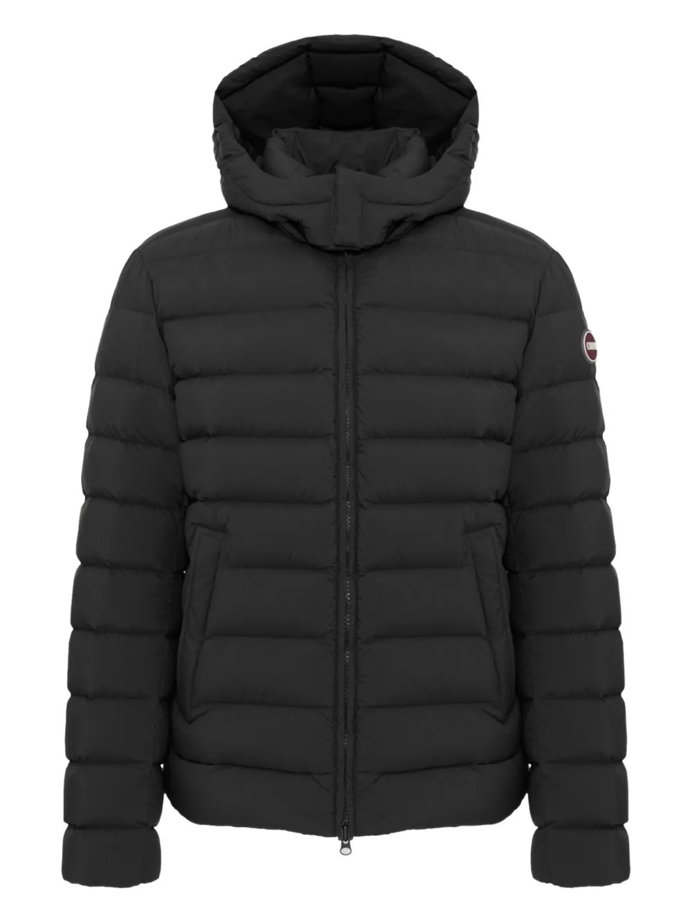 Colmar hooded quilted jacket Zwart