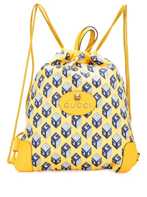 Gucci Pre-Owned 2016-2025 GG Cotton Wallpaper Neo Vintage Drawstring backpack