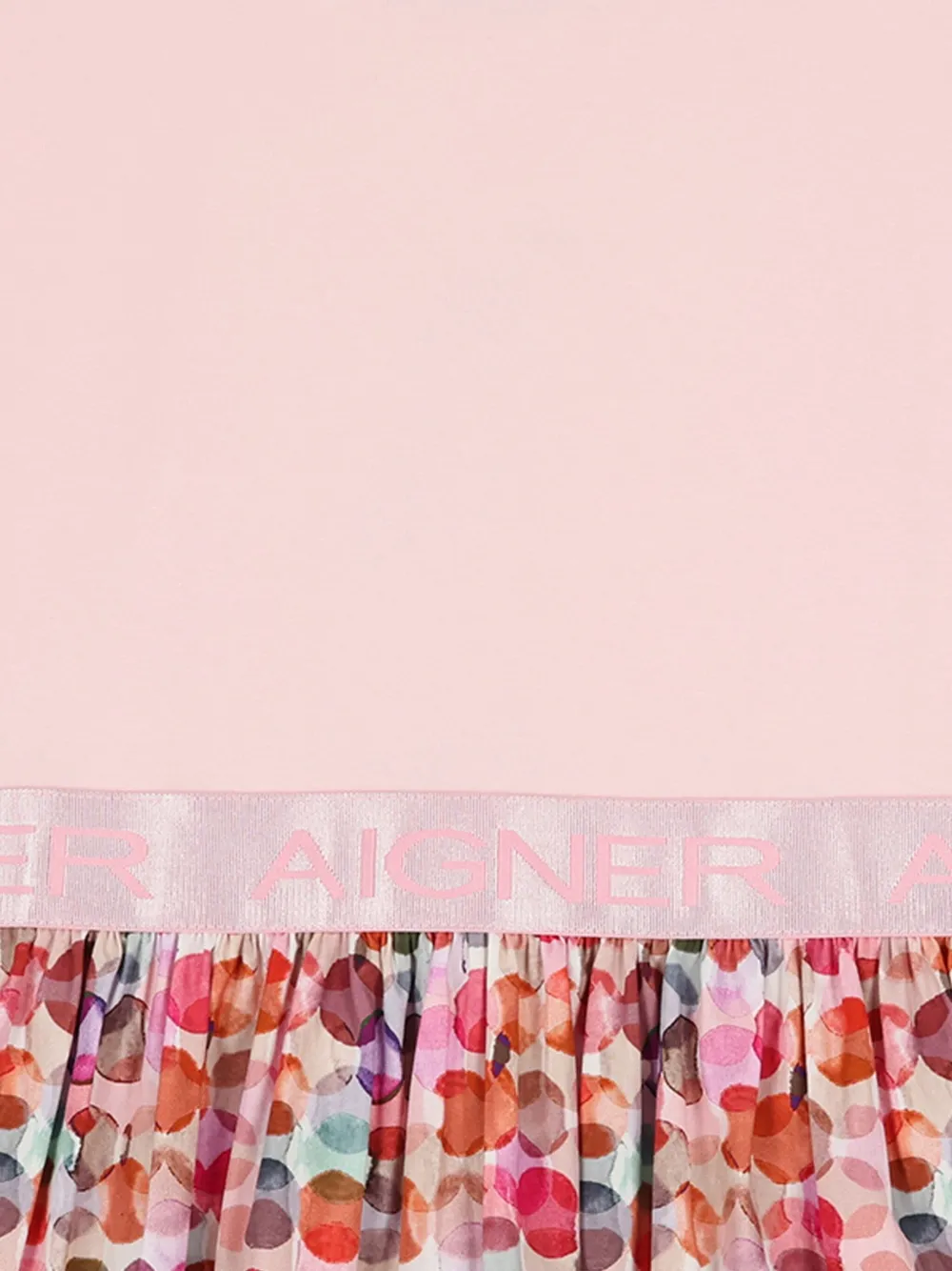 Aigner Kids bow-embellished circle-print dress Roze
