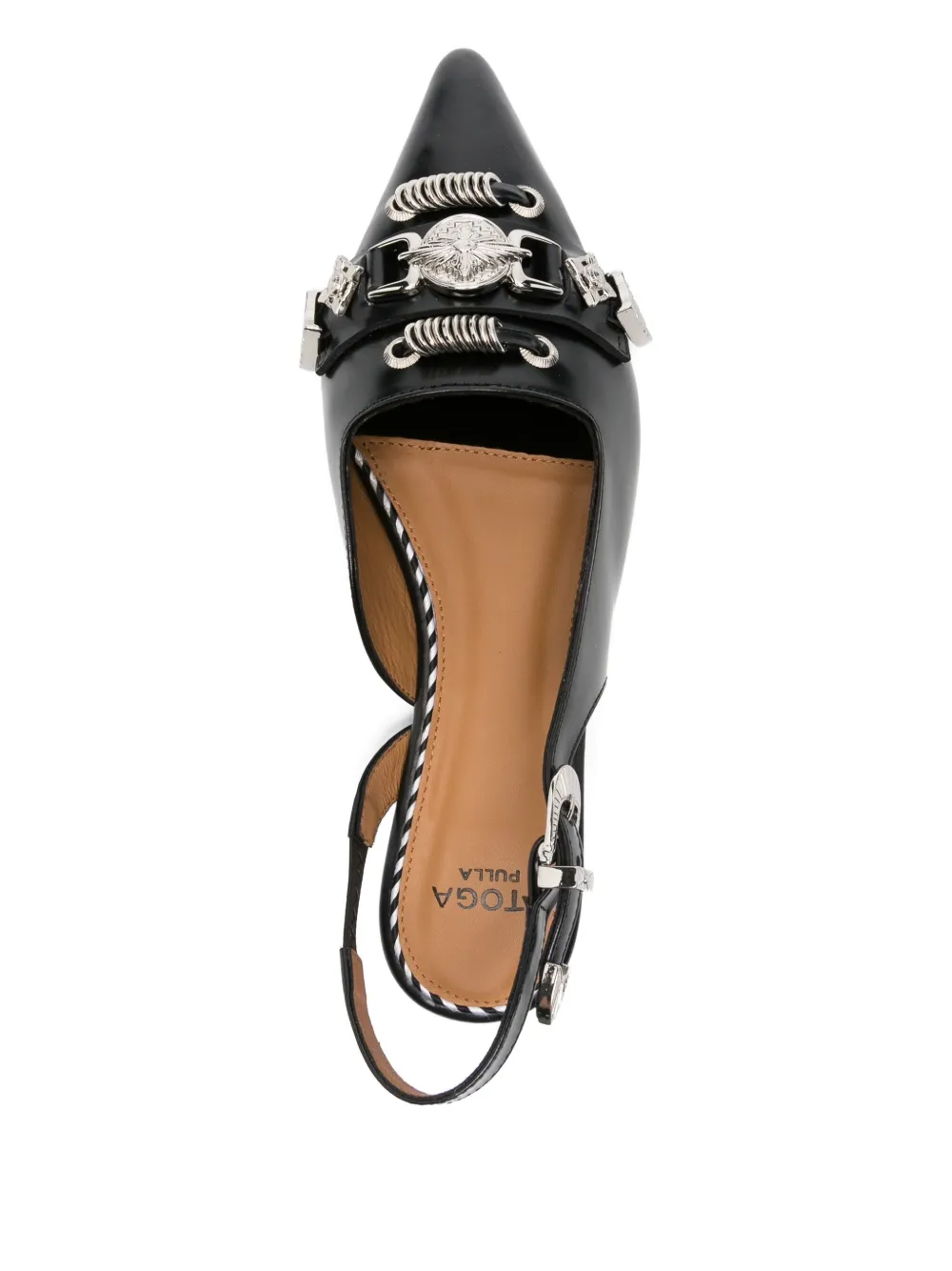 Toga Pulla buckle-embellished slingback mules Black