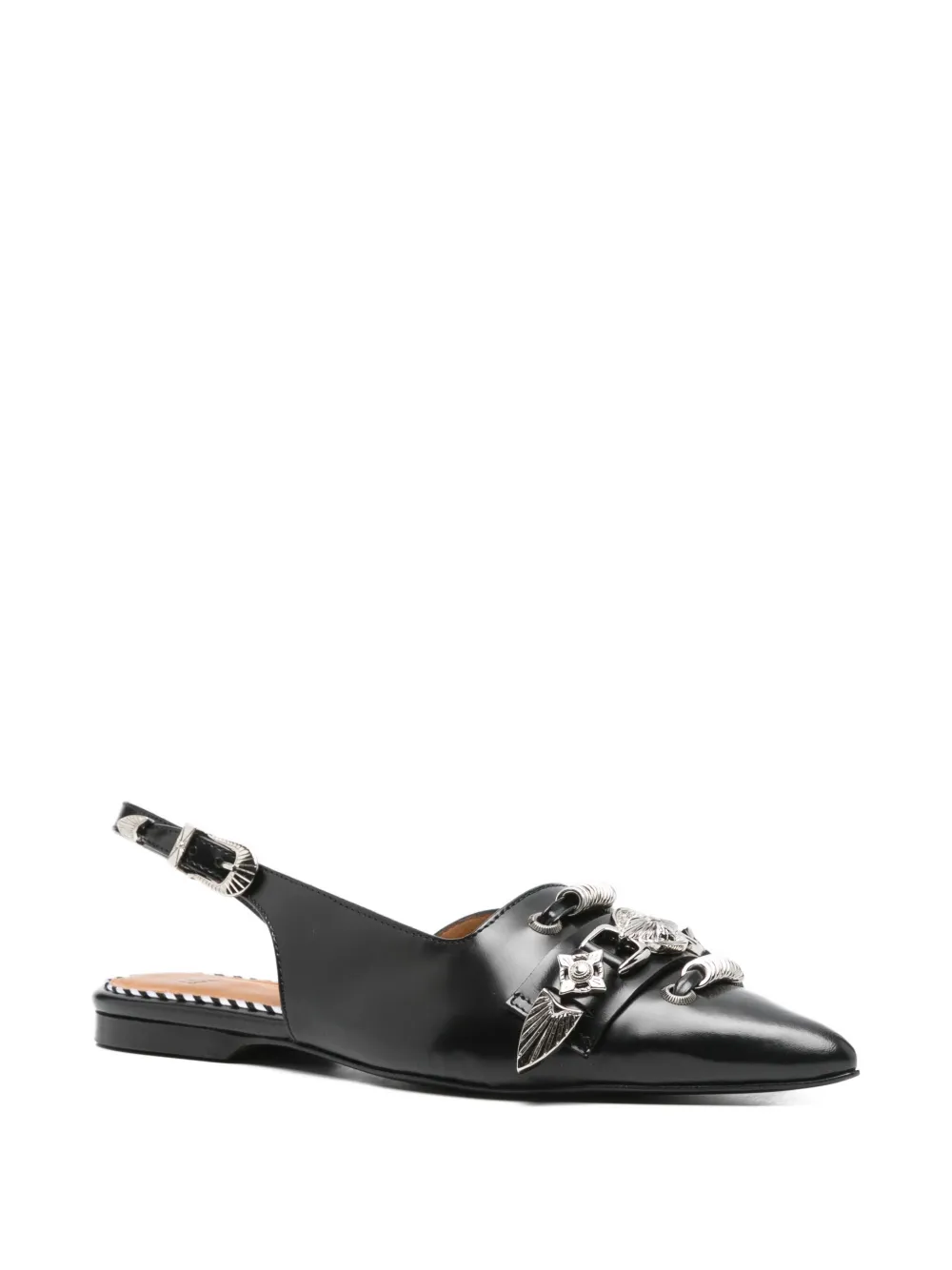 Toga Pulla buckle-embellished slingback mules Black