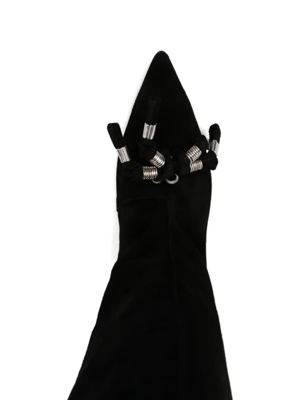 Toga Pulla ノットタッセル スエードブーツ 45mm | ブラック | FARFETCH JP