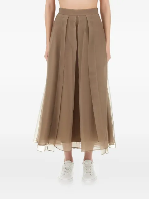 Brunello Cucinelli Circle pleated midi skirt