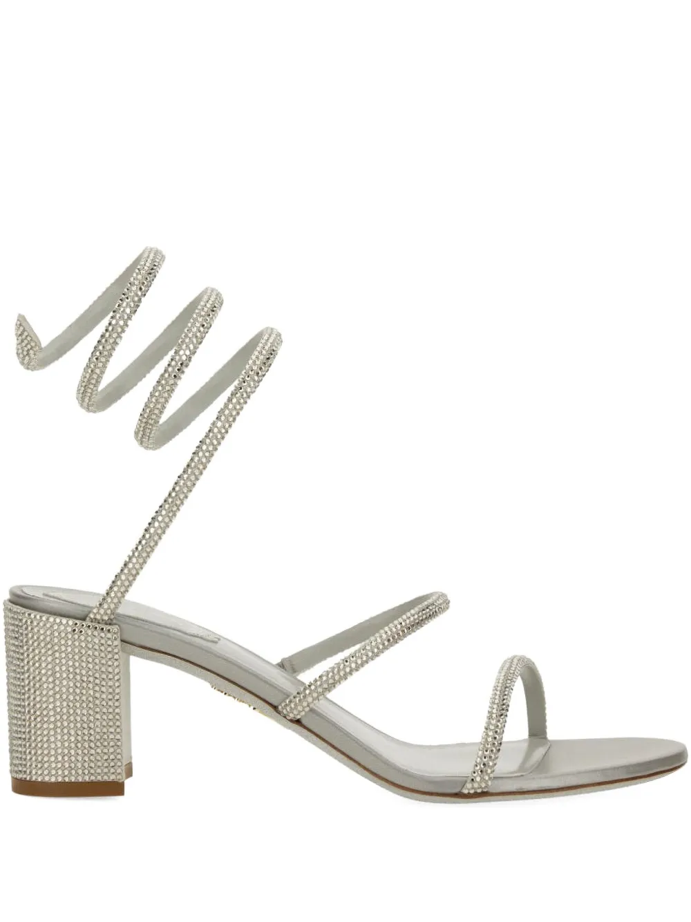 René Caovilla spiral embellished sandals - シルバートーン René Caovilla spiral embellished sandals - シルバートーン
