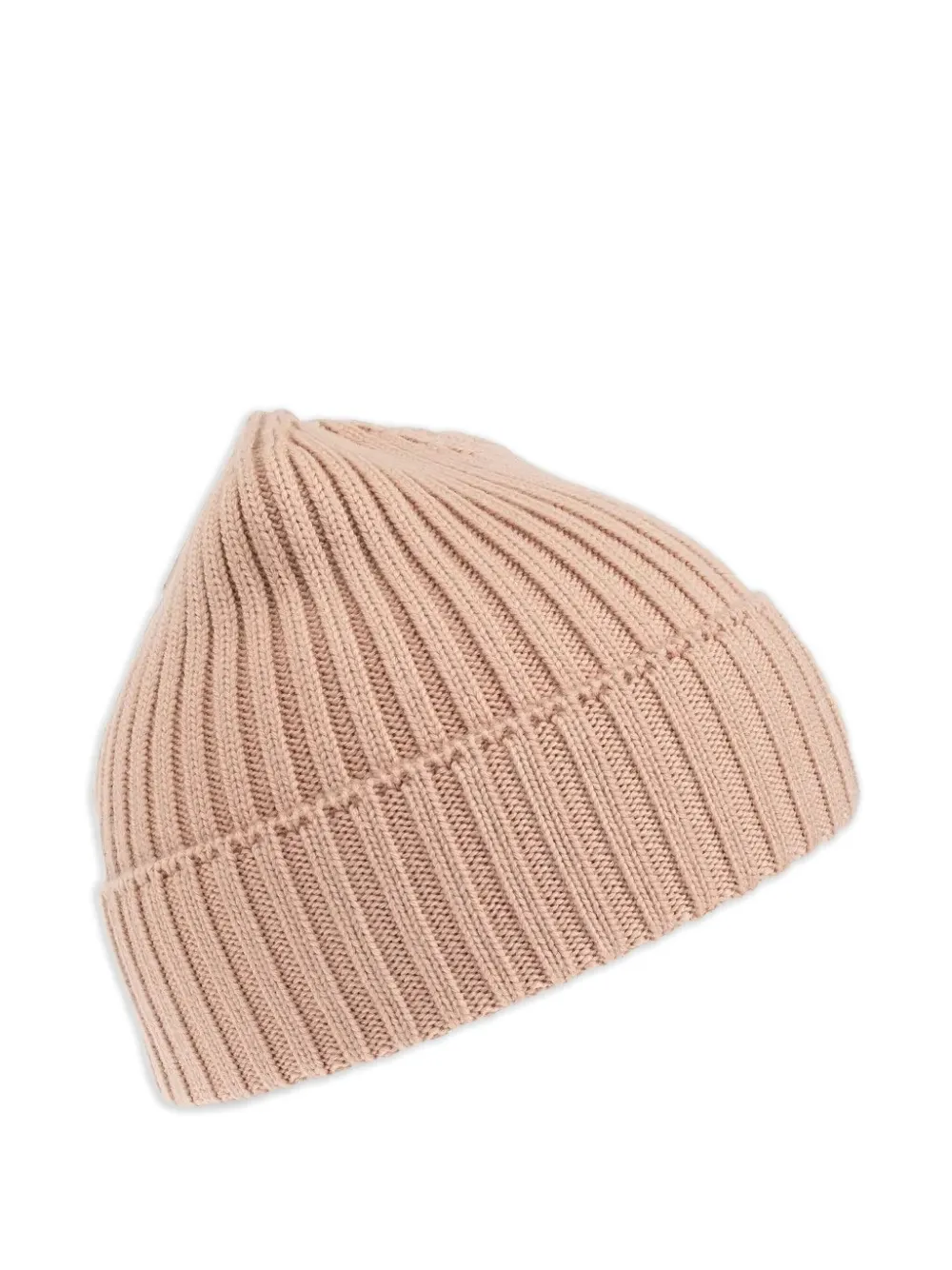 Moncler Enfant Geribbelde muts met logopatch Beige