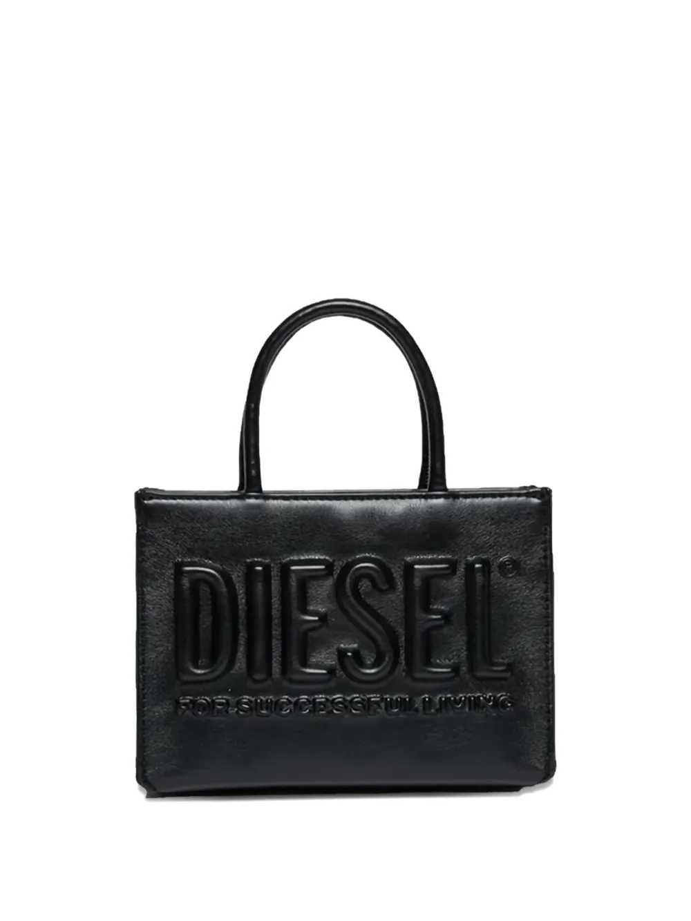 Diesel Kids mini embossed logo tote bag - Nero