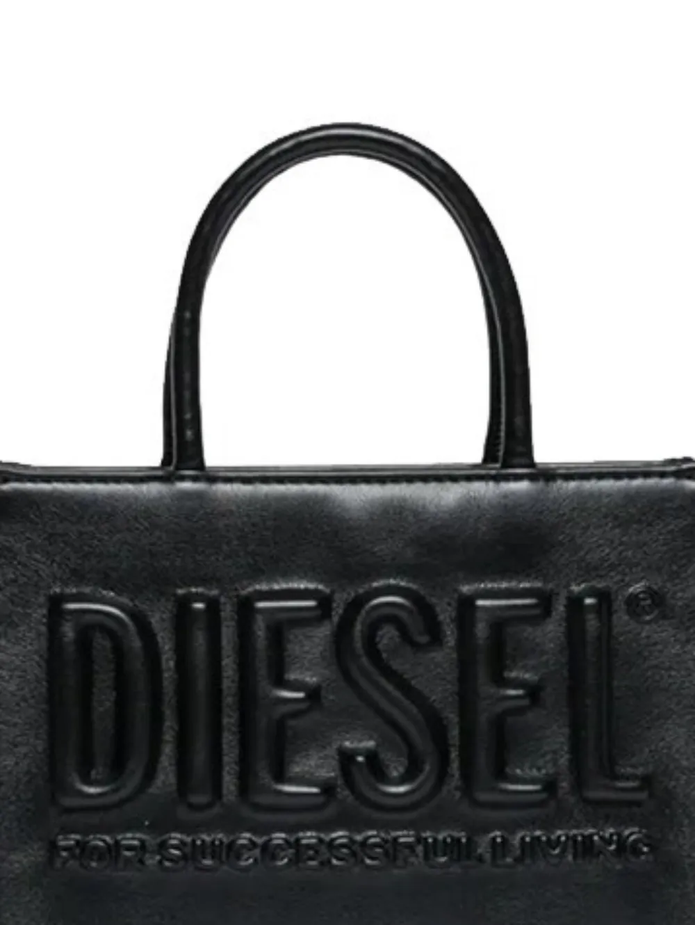  Diesel Kids Mini Embossed Logo Tote Bag - Black 