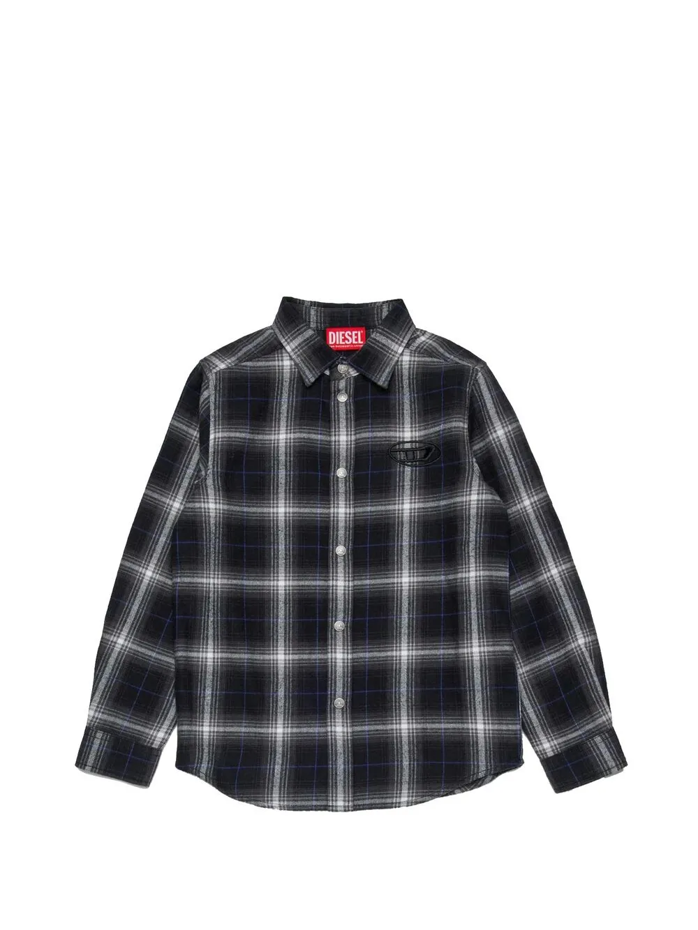 Diesel Kids Camicia con motivo tartan - Nero